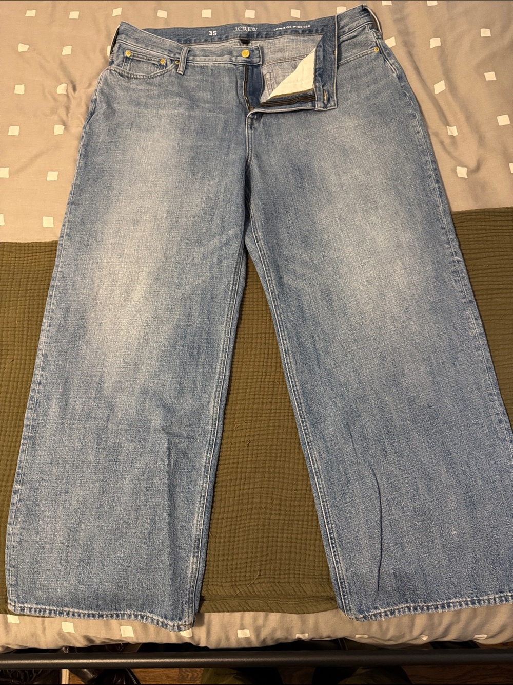 J. Crew Light Wash Wide-Leg Denim Jeans